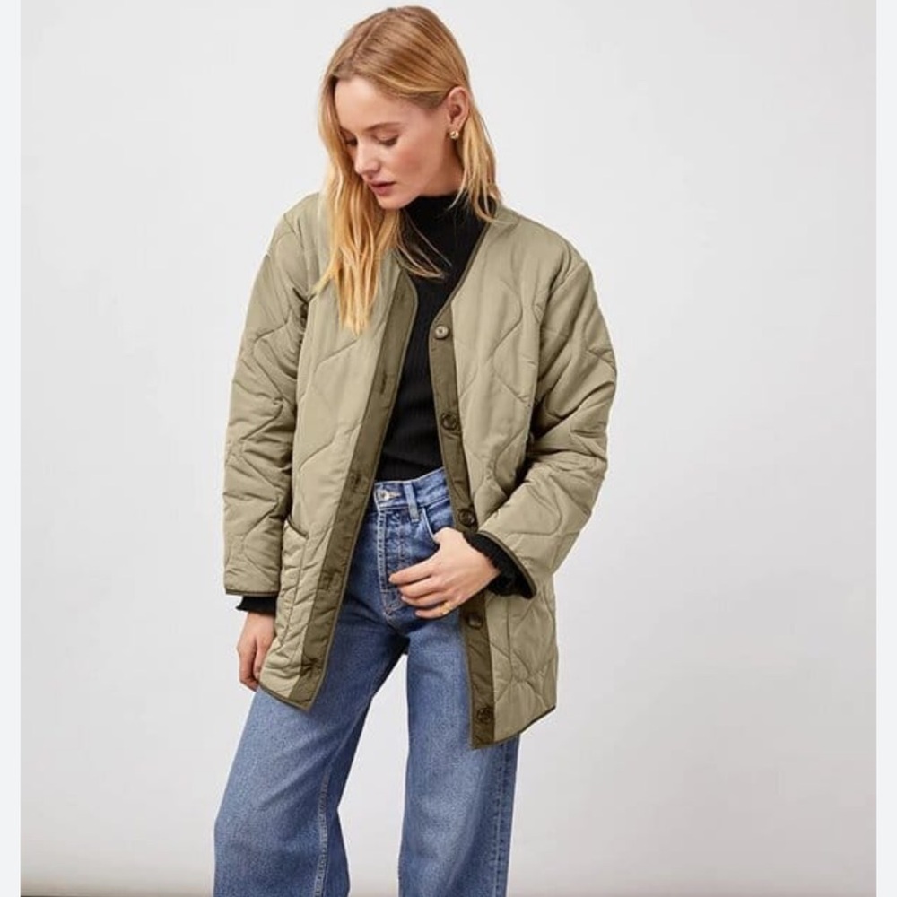 Rails Olive Quilted Puffer Jacket - Picture 2 of 10